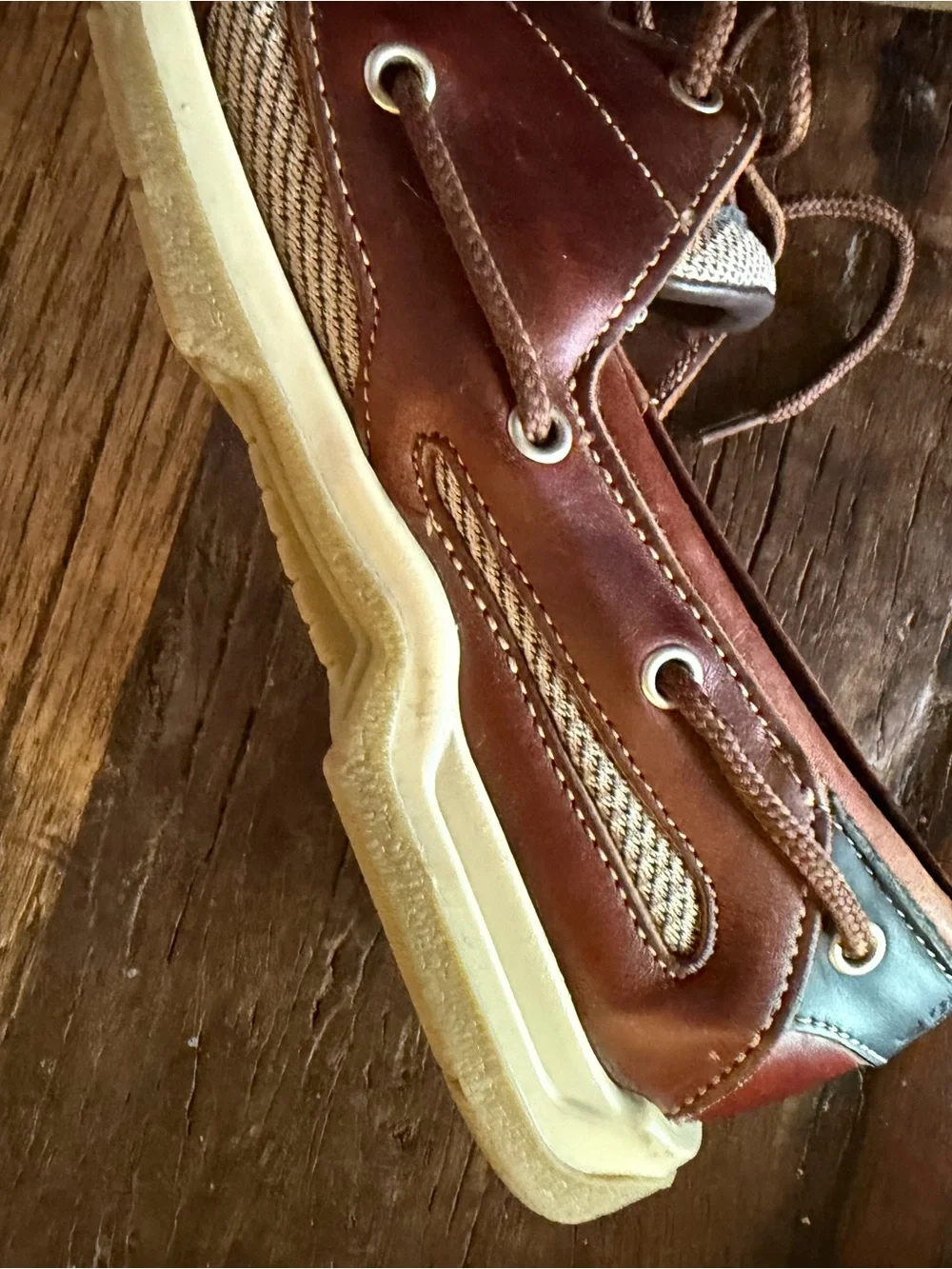 Sebago Boat Shoes Men 9 Brown Like New Docksides Leather 50785